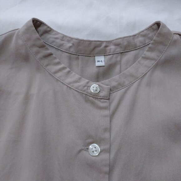 Buren Blouse button Down Shirt Gray - Picture 3 of 7